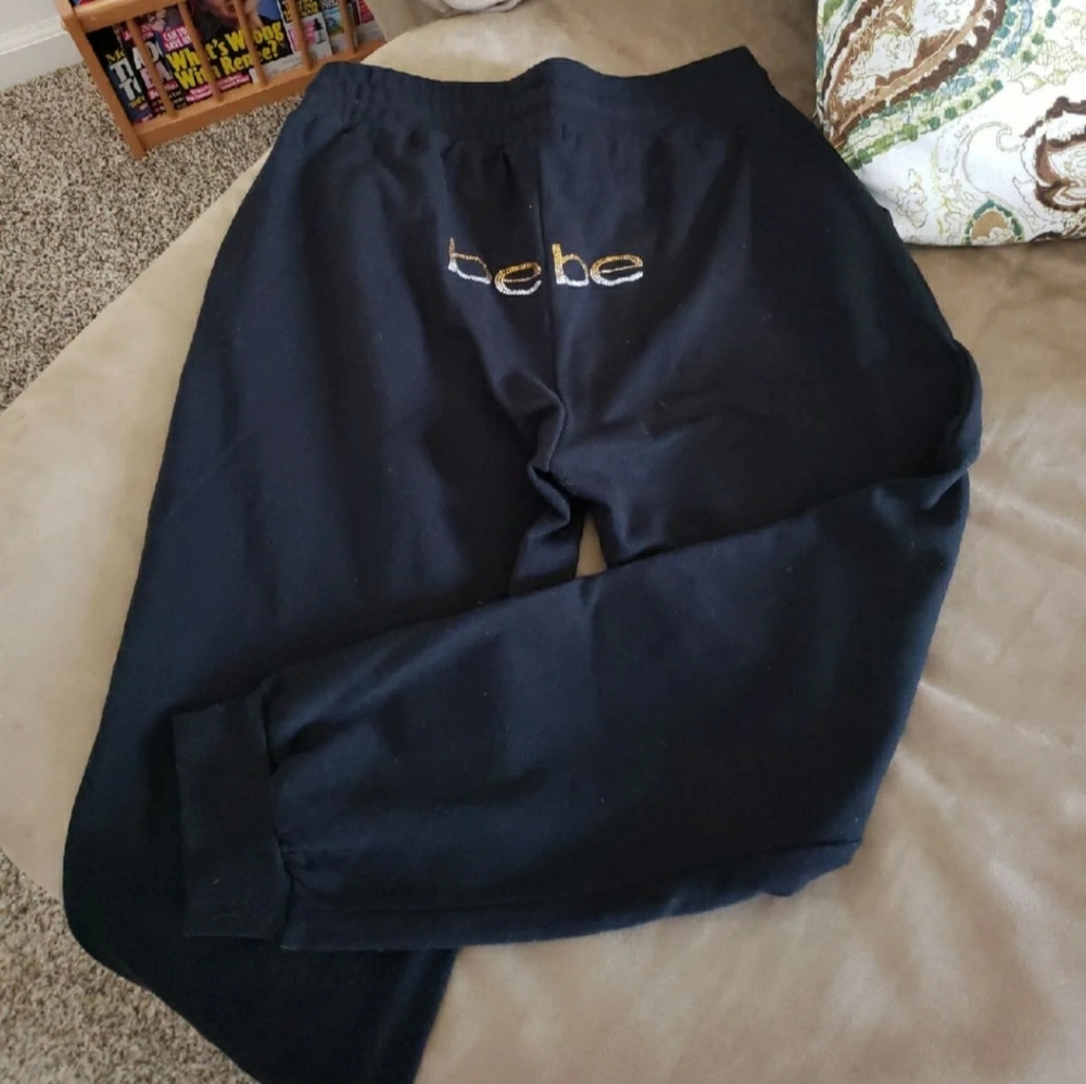 Black Bebe Sweatpants Joggers Size L